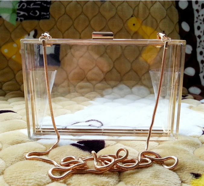 Новинка 2019 акриловый прозрачный женский клатч на цепочке роскошные Брендовые
