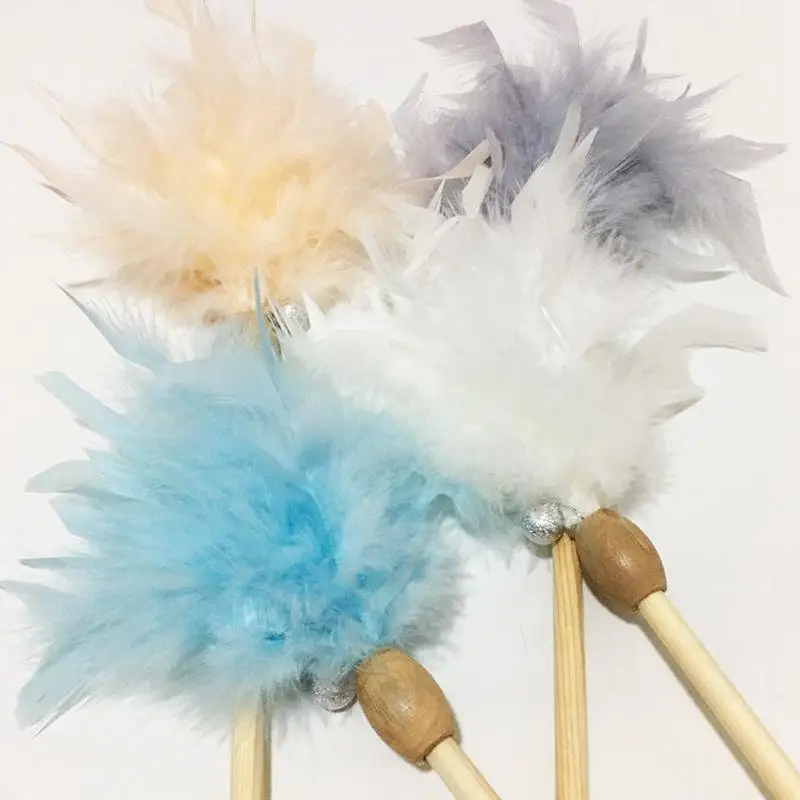 

Cat Interactive Toy Stick Kitten Wand Faux Feather Interactive Cat Teaser Toy Cat Toy Wand With Bell Colorful Pet Supplies