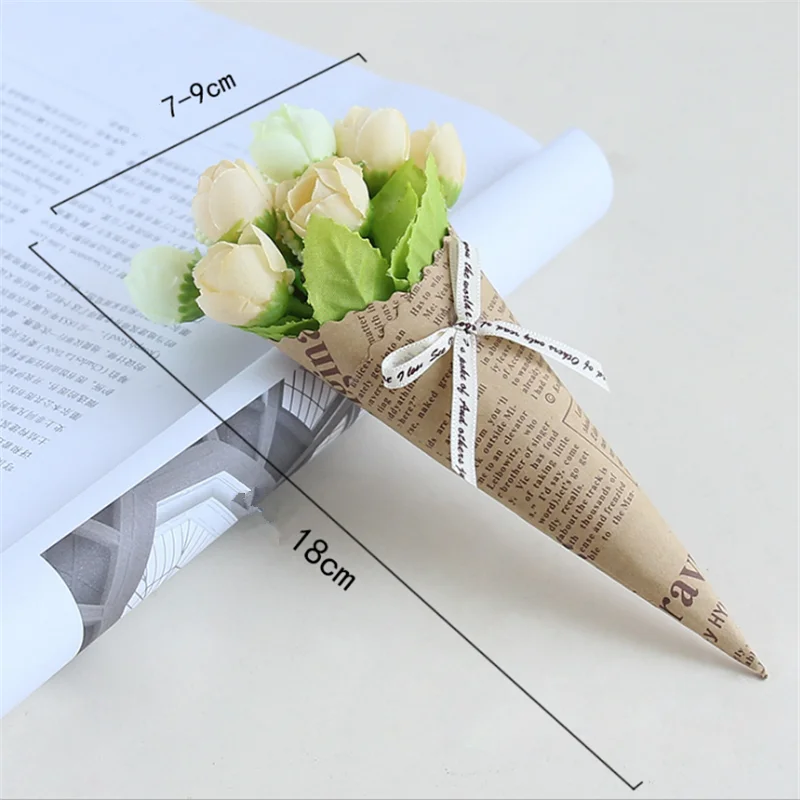 Свадебное украшение команда невесты крафт бумага роза лилия искусственные