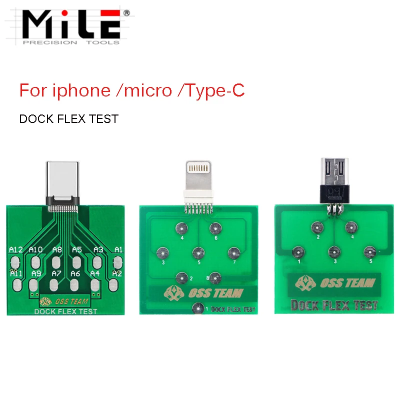 MILE Micro USB док станция Flex Board для iPhone и Type C Android Phone U2 зарядка аккумулятора инструмент