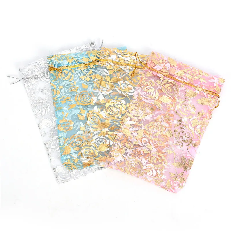 

10pcs/set Organza Bag Christmas Wedding Bag Candy Bags Gift Pouches Jewelry Packaging Display 5*7cm,7*9cm,9x12cm