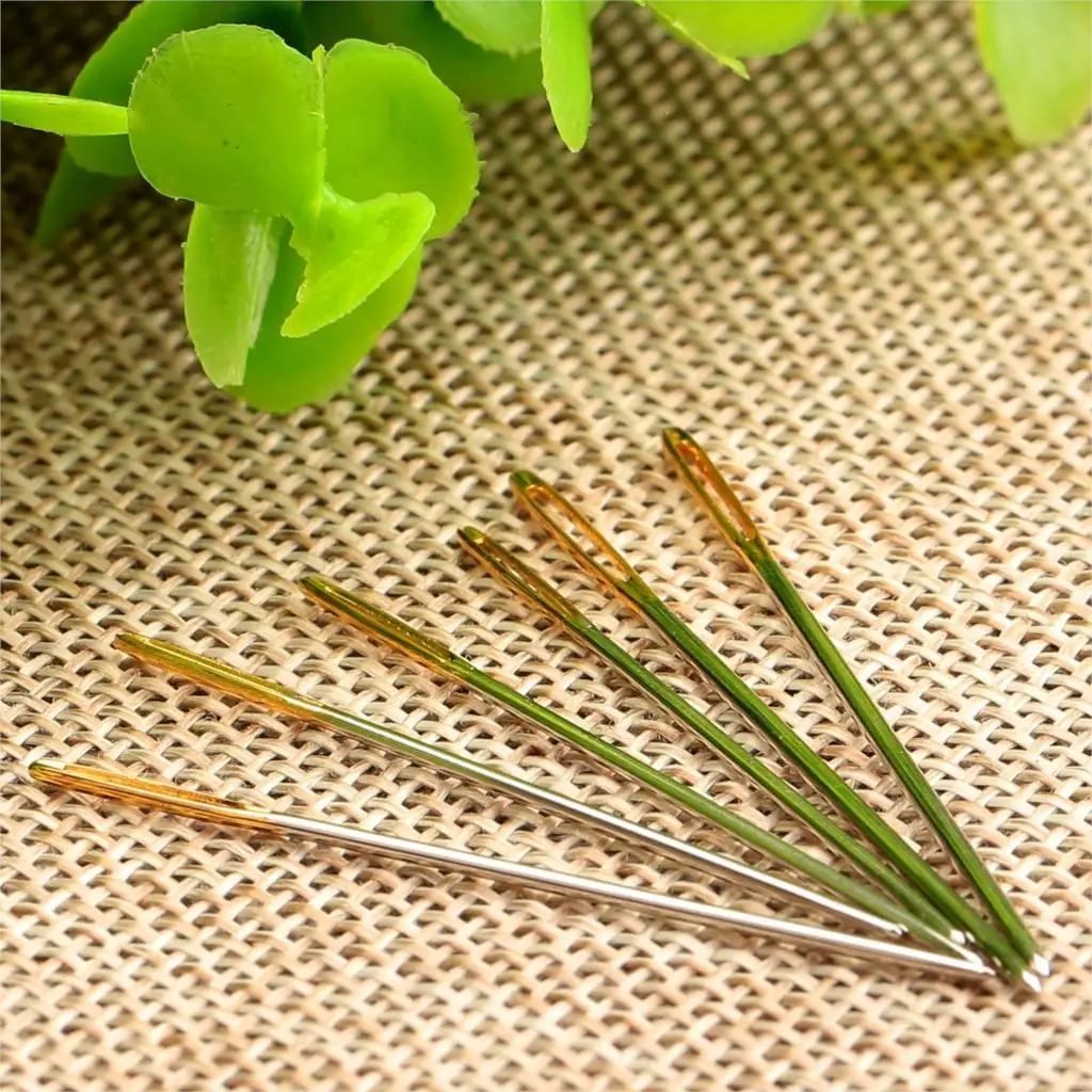 Один набор/6 шт Большой Eye pullсквозная игла стежка штемпелюя гобелен ручного шитья