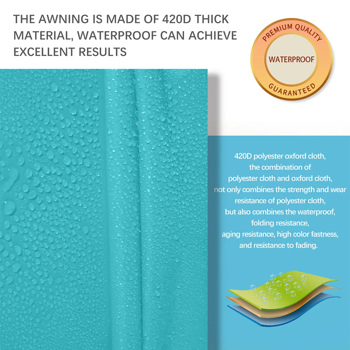 Солнцезащитный водонепроницаемый садовый навес для террасы палатка-беседка