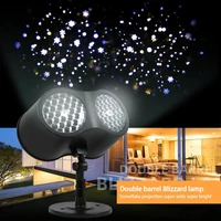 euusauuk waterproof projector lights binocular blizzard christmas snowflake decoration projection lamp without remote control