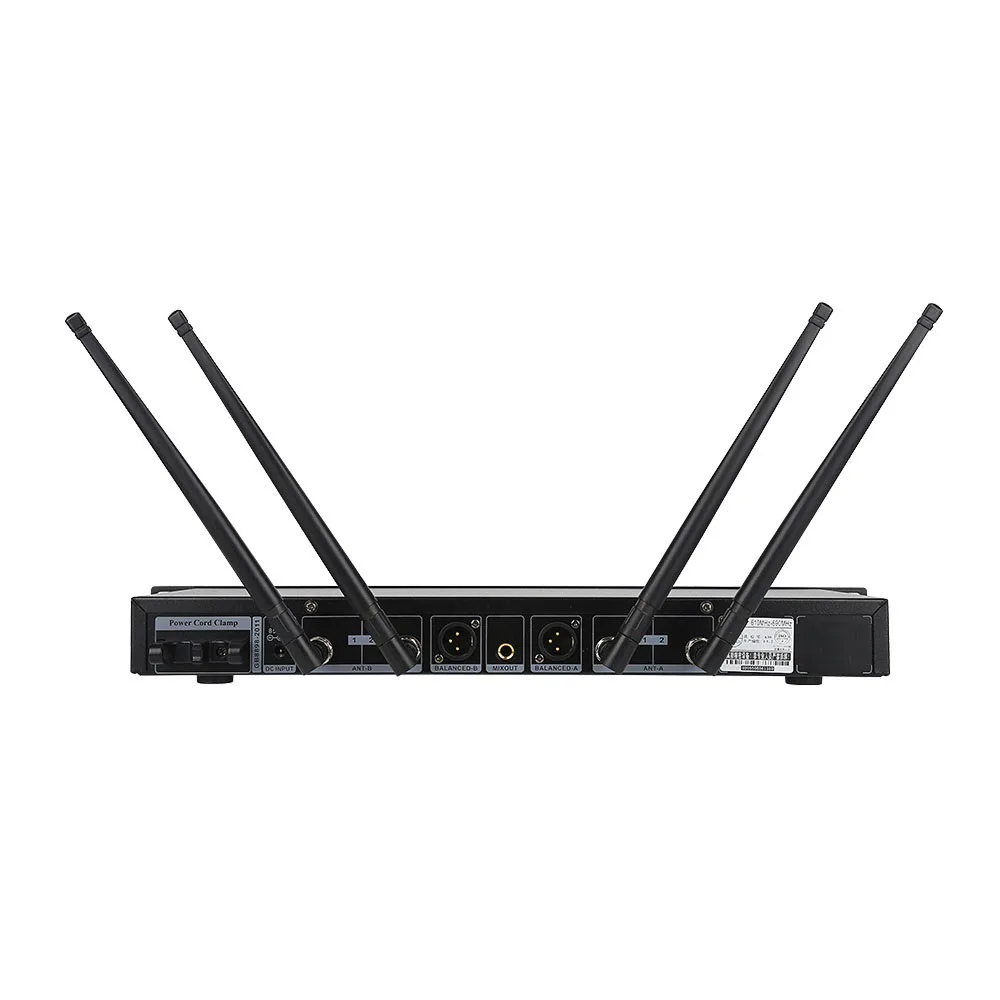 Беспроводная система УВЧ с истинным разнообразием бежевым креплением на стойку