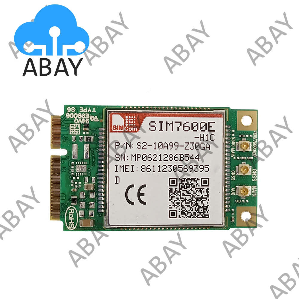 SIMCOM SIM7600E-H1C Mini PCIE + Audio function LTE Cat4 Module B1/B3/B5/B7/B8/B20 B38/B40/B41 для EMEA/Korea/Thai - купить по