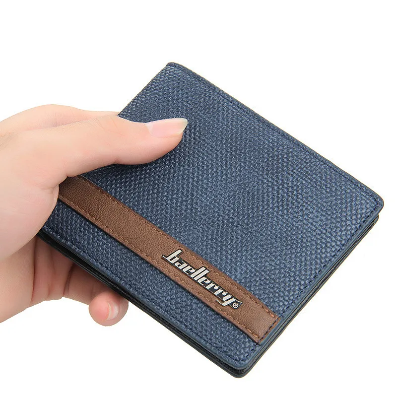 New men's short multi-card zipper open leisure fashion youth wallet