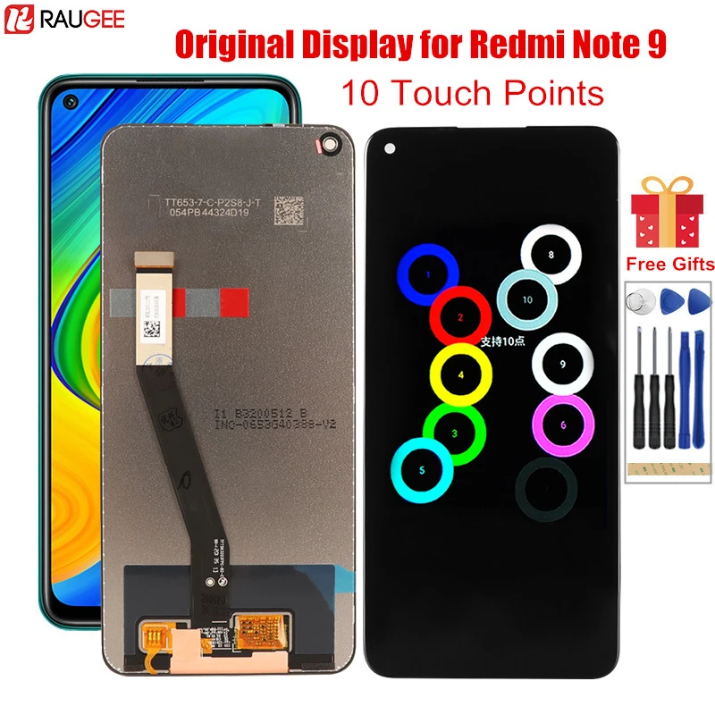 ЖК дисплей для Redmi Note 9 оригинальный 10 точек сенсорный экран Замена испытания