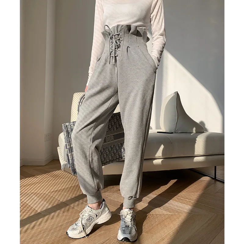 

The new spring of 2021 bud sports casual pants are thin, casual pants with feet, BAI with harem pants