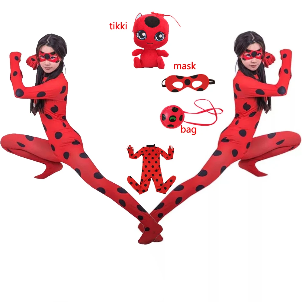 2021 Tikki Plagg женский косплей костюм для девочек Детский на Хэллоуин детей Кот Ноэль