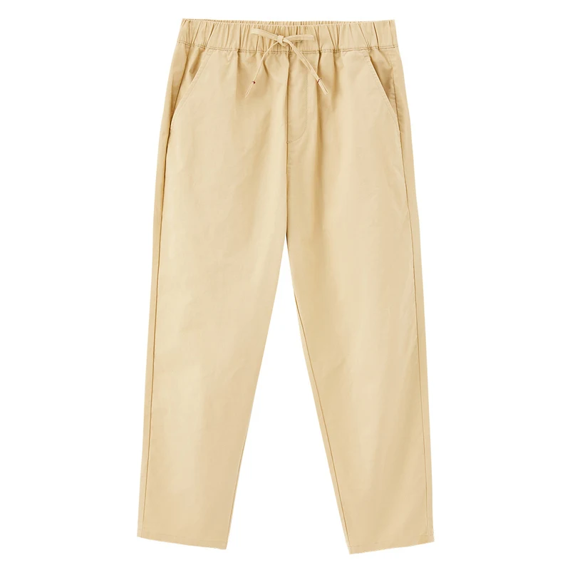 

INMAN Minimal Style Cropped Pant Lady Comfortable Cotton Stretchable Waist Band Bottom Trousers