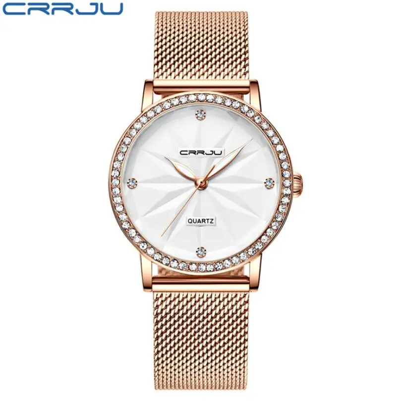 

Часы наручные женские Кварцевые водонепроницаемые, роскошные модные, с бриллиантами, с цветами под платье, подарок