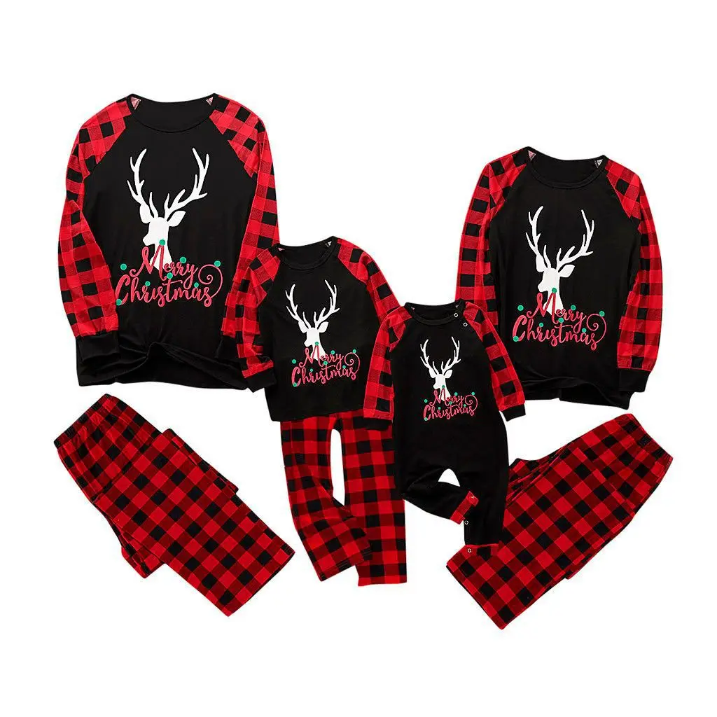 

Family Matching Clothes Christmas Mother Father Kids Matching Clothes Pajamas Set Festival Family Look Outfit Christmas Pajamas
