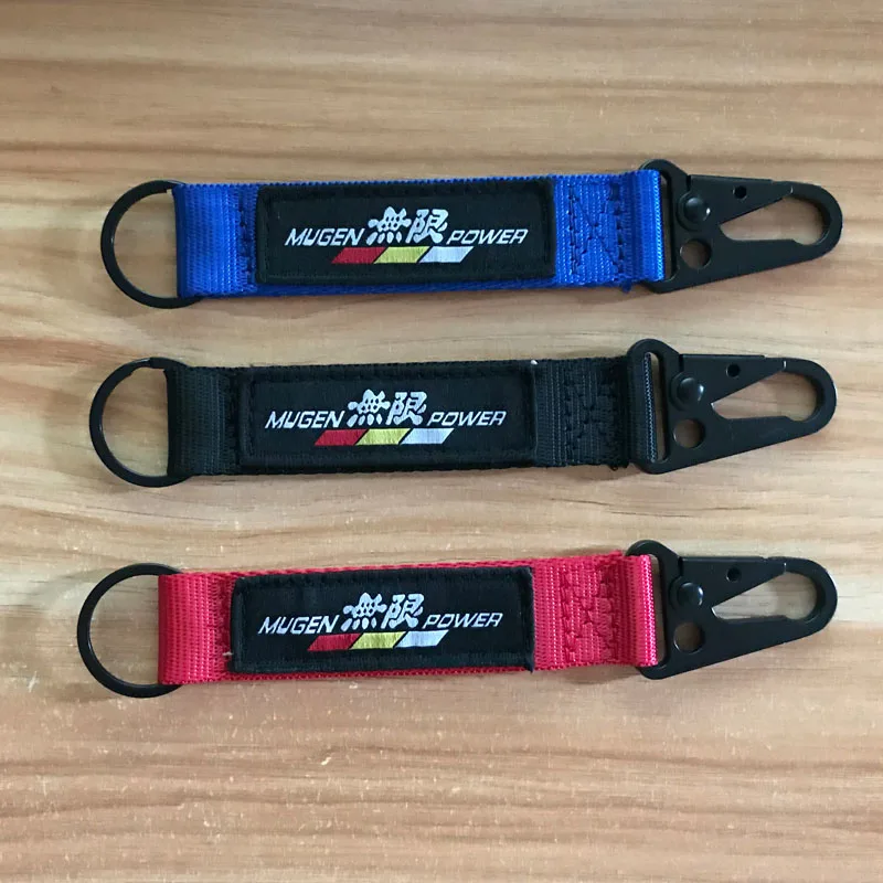 Полукруг кольцо для ключей из сплава нейлоновая ткань с вышивкой MUGEN эмблема