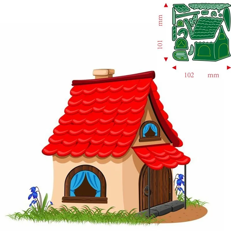 Металлический Трафаретный вырубной штамп house DIY Скрапбукинг декоративные