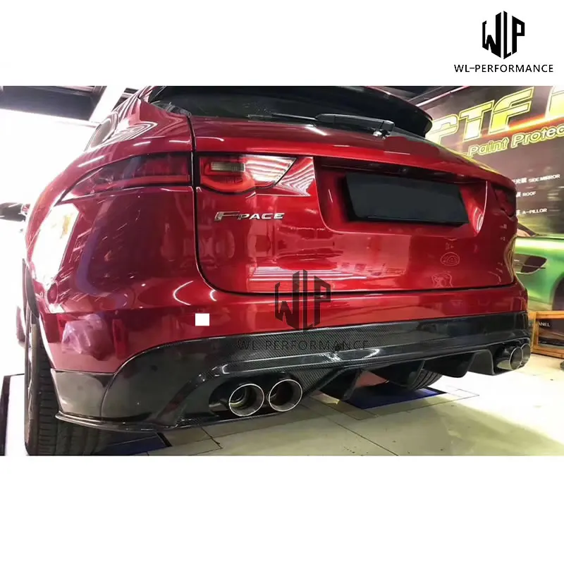 F-PACE высококачественный задний диффузор из углеродного волокна бампер спойлер