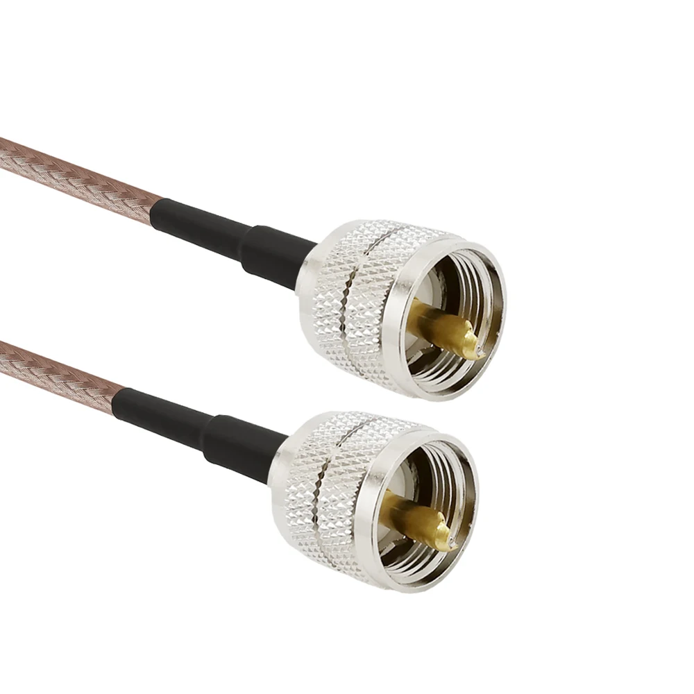 

Double Shield UHF PL-259 to UHF PL259 Male RG316D Cable Connector for ham Radio WiFi Antenna HAM VHF HF Radios