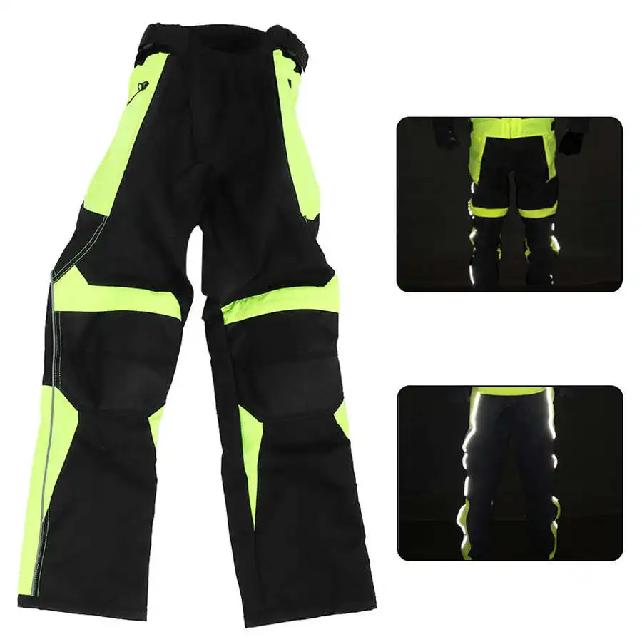 

Men Motorcycle Riding Trousers Pants Breathable Antiwear Racing Reflective Pants for Summer