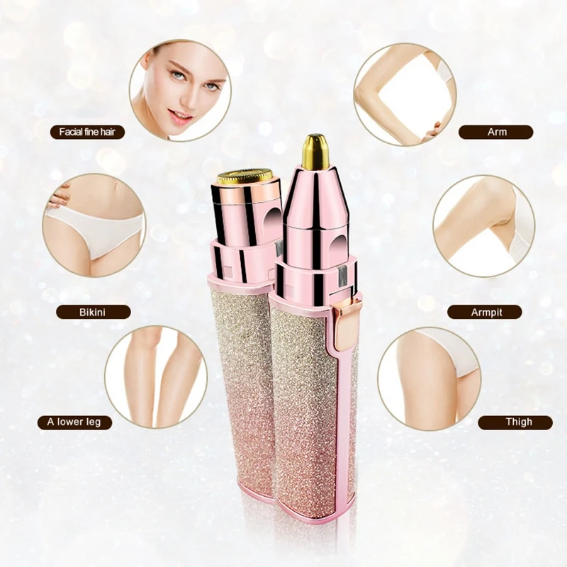 Триммер для бровей женщин средство удаления волос на лице 2 в 1 Бритва и