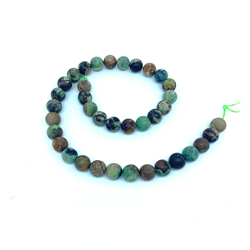 

6-16mm Natural Gemstone Frosted Green Opal Beads Round Loose Green Beads DIY Necklace Bracelet Accessories Energy Crystal Yoga