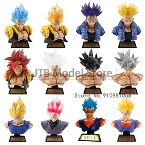 dragon ball z action figure anime sculpture of upper half body dbz toy flight kakarotto q version 16cm model ornament gift figma free global shipping