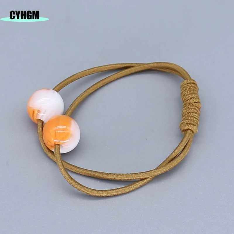 G016-zong-orange Эластичные резинки для волос для девочек кавайные резинки для волос украшения желе бант satynowa gumka cheveux femme аксессуары для волос бренд G016 - Цвет: G016-zong-orange