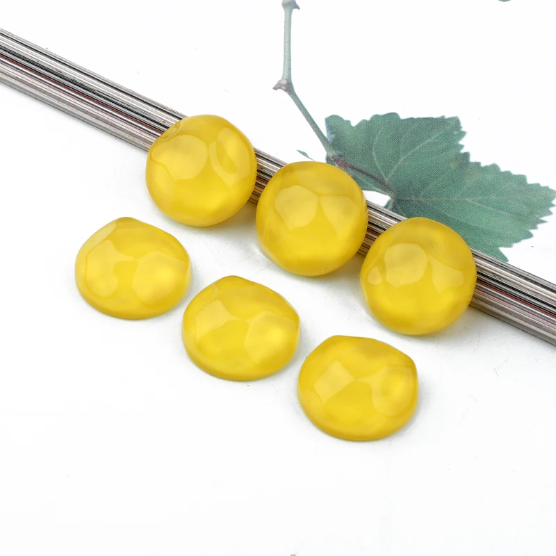 10pcs 19mm Resin Irregular Round Cabochon Bead For Jewelry Making DIY Findings Simple Blank Ear Ring Base Beads Accessory C355 | Украшения