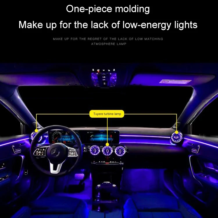 5Pcs Air Vent Led Ambient Light Turbine Outlets Lamp 64 Color For Mercedes-Benz