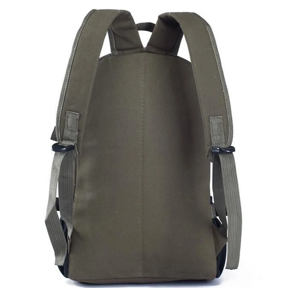 

Men's fashion simple shoulder canvas backpack bag solid color large capacity outdoor travel backpack hot