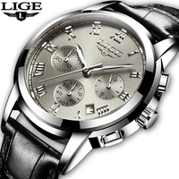lige watches men sports waterproof date analogue quartz mens watches chronograph business watches for men relogio masculinobox