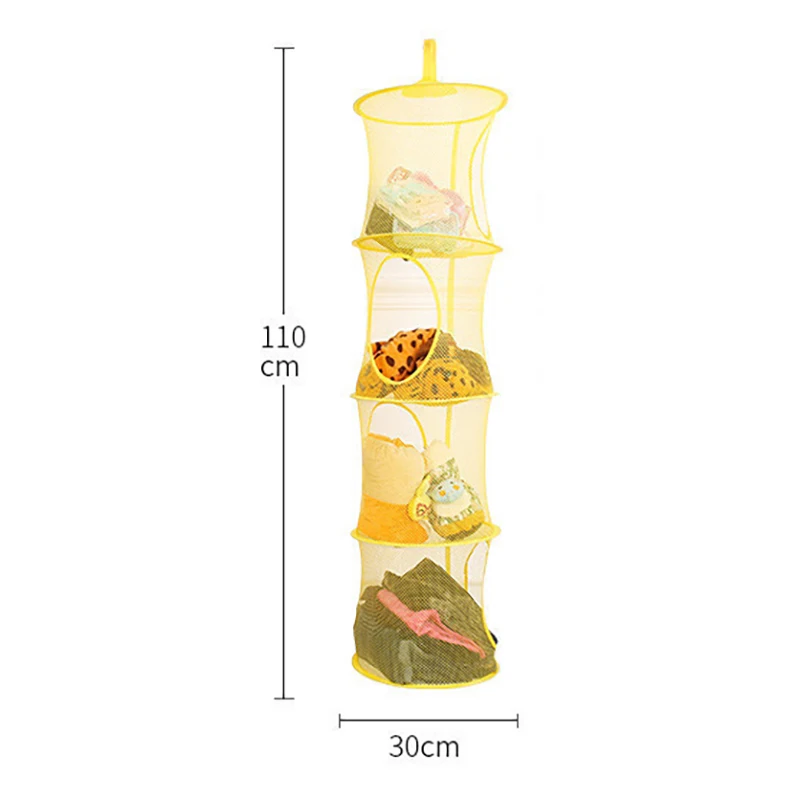 

Hanging Storage Bag Mesh Folding Toys Storage Basket Underwear Clothing Closet Organizer Sundries Storage Bag Home Organizer