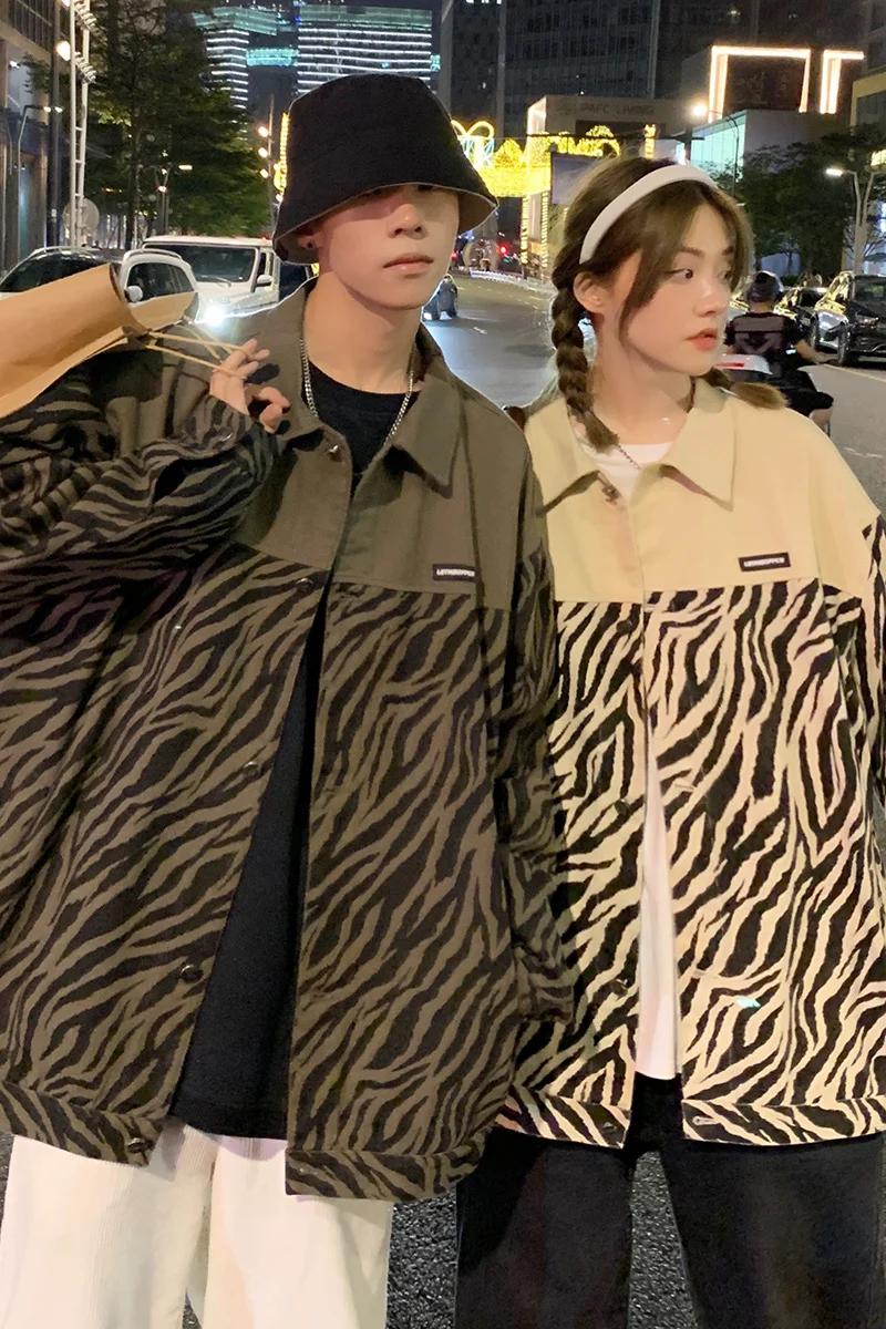 Женская кожаная куртка нишевого дизайна Корейская жареная уличная зебры