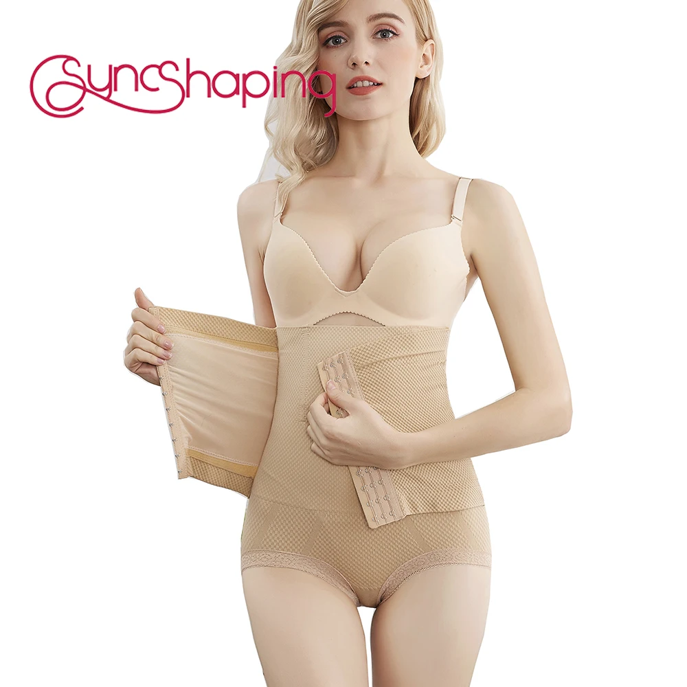 

Syncshaping 685 Body Shaper послеродовой корсет Fit цифры хорошо женские шорты с высокой талией и контролем живота трусики под грудью