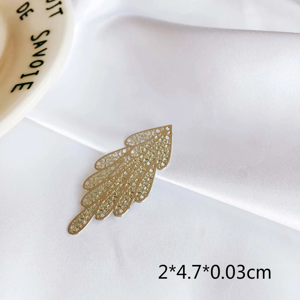 Серьги-капли из белого к-золотого металла, подвеска, ожерелье, подвески, сделай сам, материал для изготовления ювелирных изделий, 4 шт - Цвет: KP2211-6