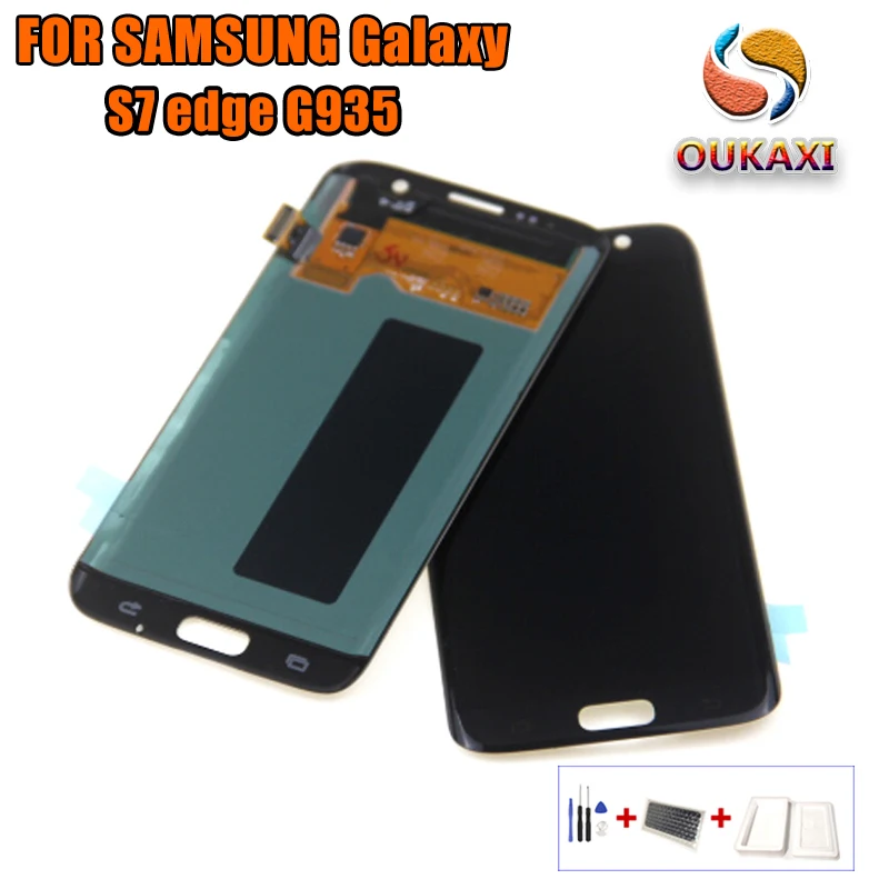 Сменный ЖК дисплей 5 дюйма запасные части для SAMSUNG S7 Edge Pantalla G935 G935F|Экраны