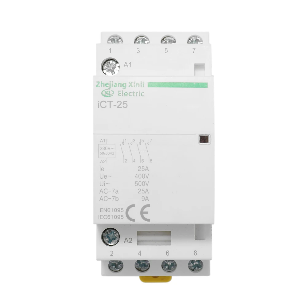 220V 50/60HZ Din rail бытовой AC Контактор В соответствии с стандартом 16A Американская