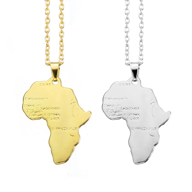 Fashion Statement Necklace Women Geometric Pendant Collar Jewelry Origami Africa Global World Map |