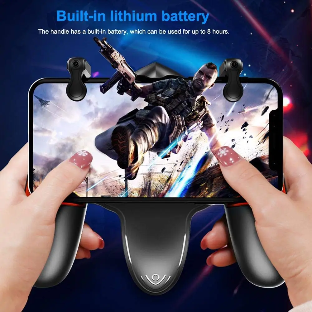 Pulse PUBG Game Controller Gamepad Trigger Shooting Free Fire Cooler Cooling Fan Joystick For IOS Android Mobile Phone | Электроника