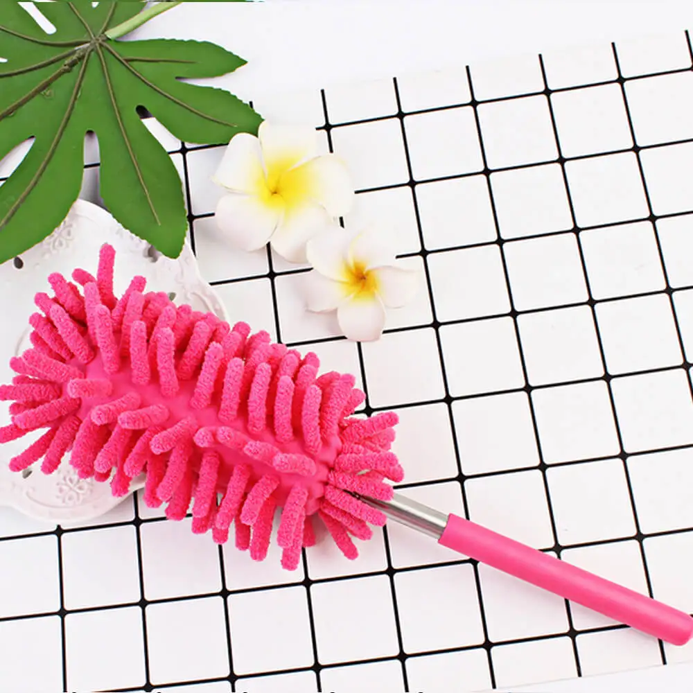 

1pc Orange/Pink/Green Microfiber Duster Brush Extendable Hand Dust Cleaner Household Cleaning Tools