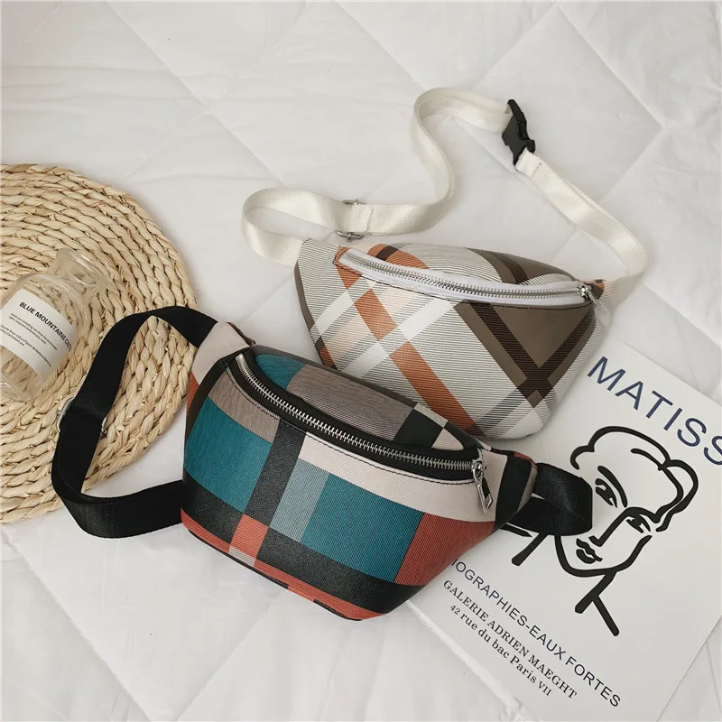 2019 Новый Модный комплект в клетку с поясом экокожа (полиуретан) один на плечо