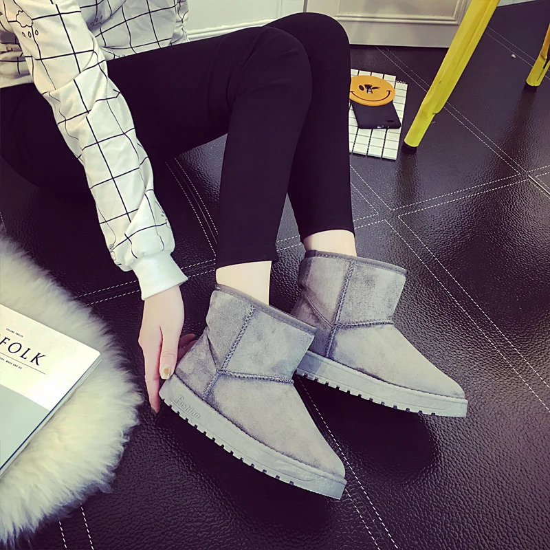 Женские ботинки на меху vevral зимние теплые квадратном каблуке ботильоны плоской