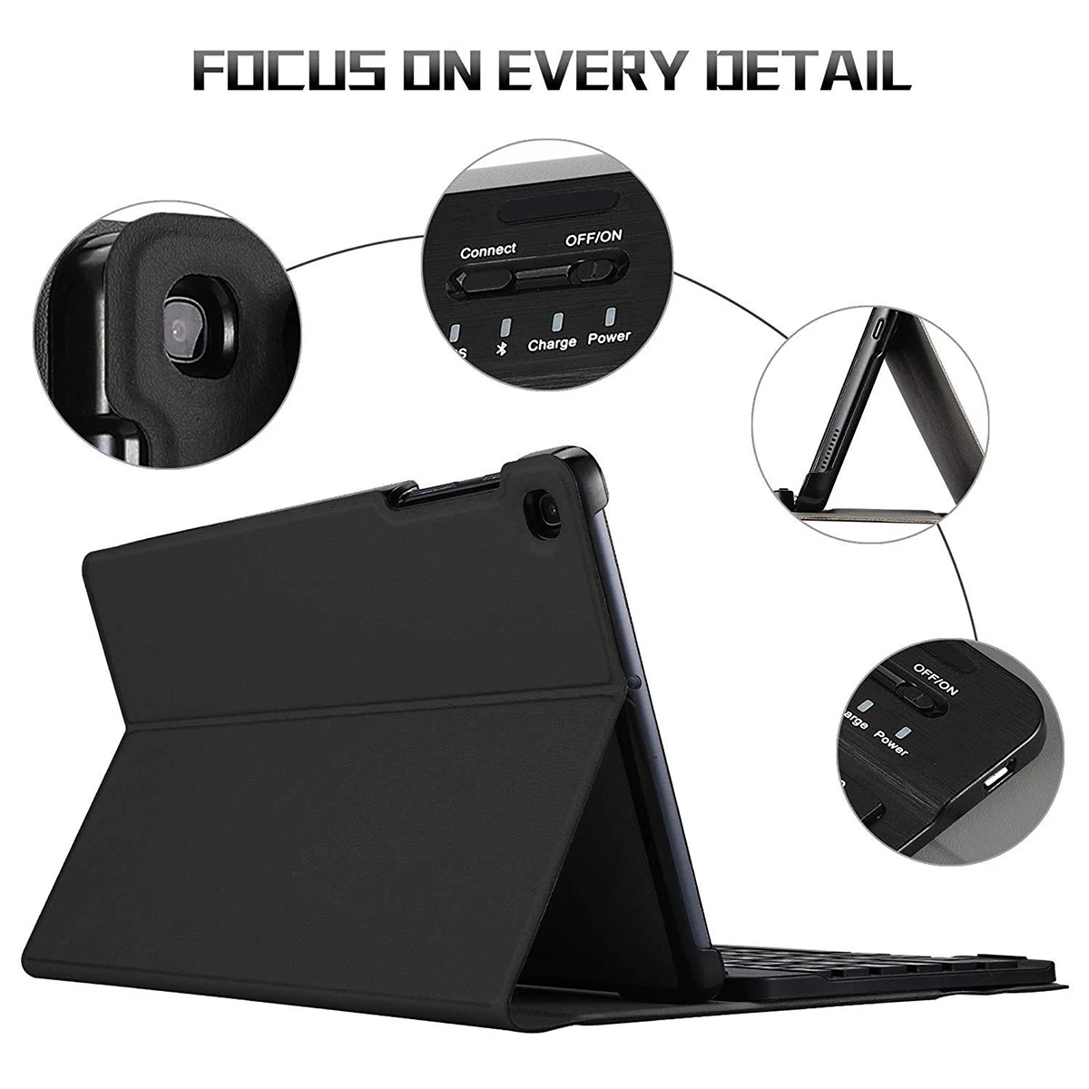 Защитный чехол для беспроводной BT клавиатуры с USB кабелем зарядки Samsung Galaxy Tab A 10