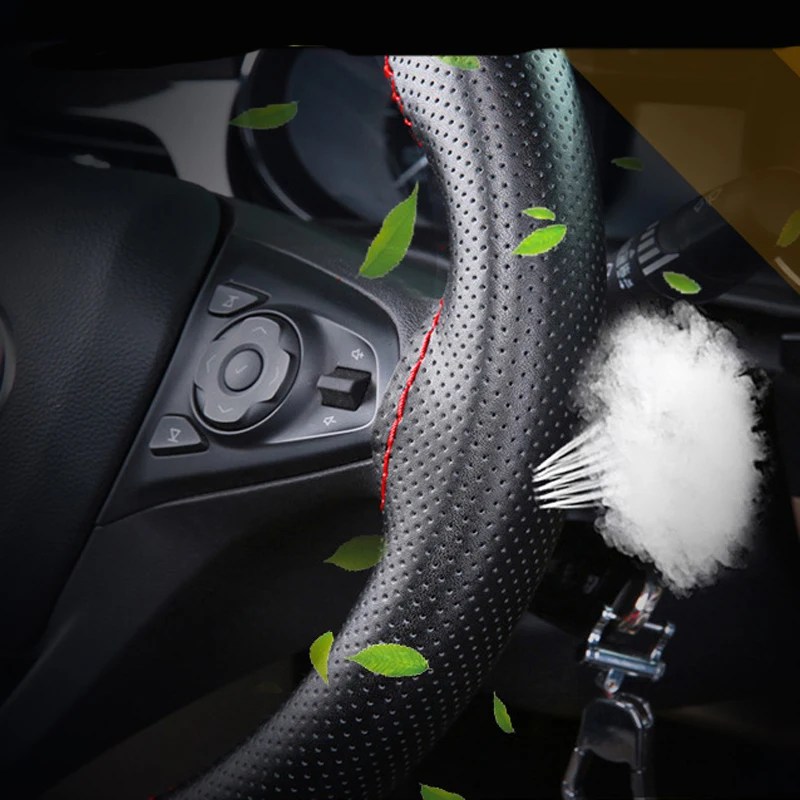 Приблизительный Диаметр 38 см Оптовая поставка вязаного кожаного рулевого колеса