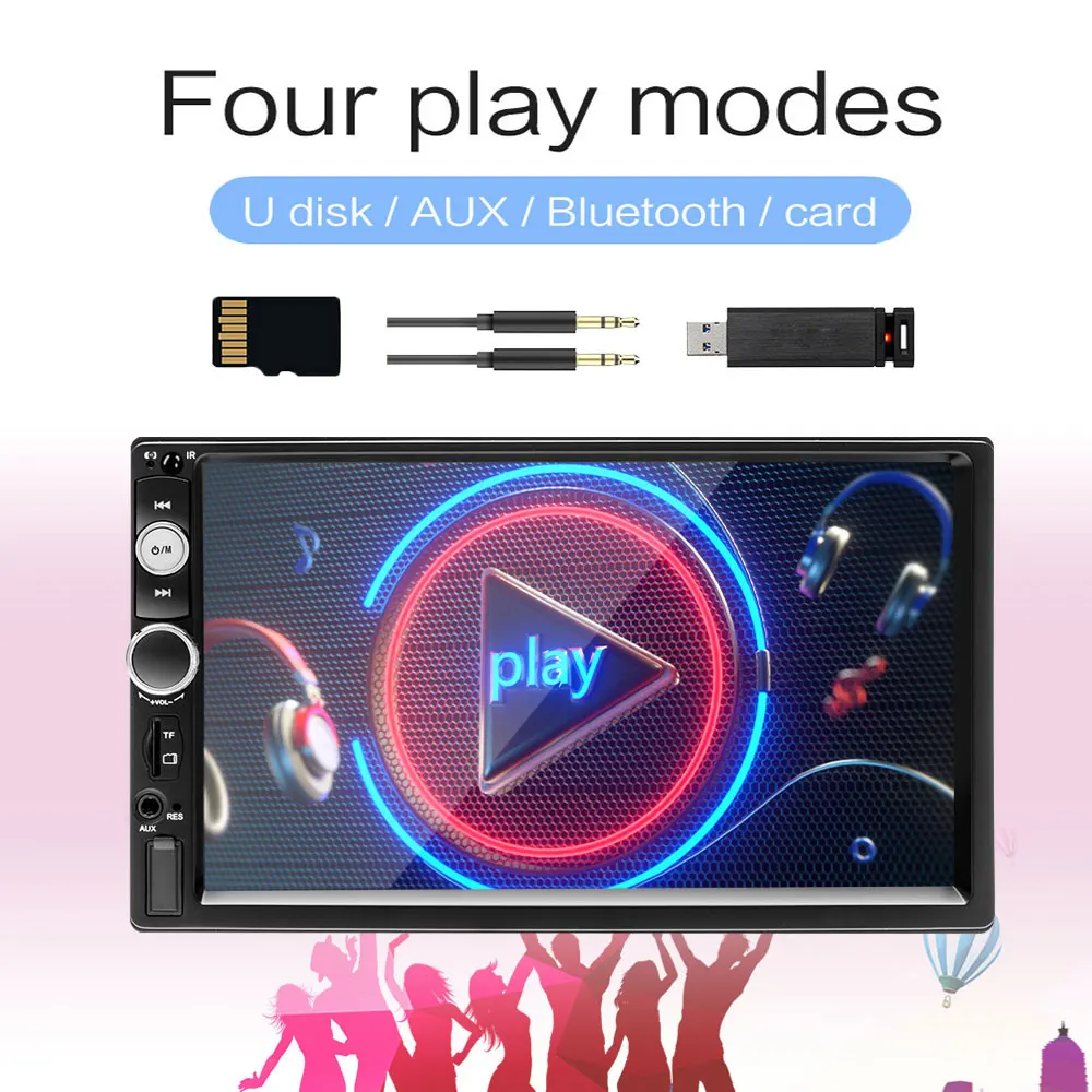 Автомагнитола Podofo мультимедийный плеер с 7-дюймовым HD сенсорным экраном функцией