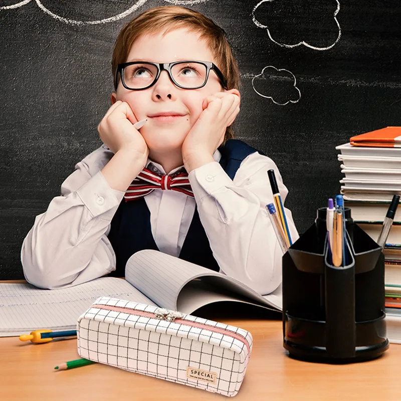 

1 Pc Large Capacity Pencil Case Kawaii Canvas Pencilcase School Pen Case Supplies Pencil Bag School Box Pencil Pouch Stationery