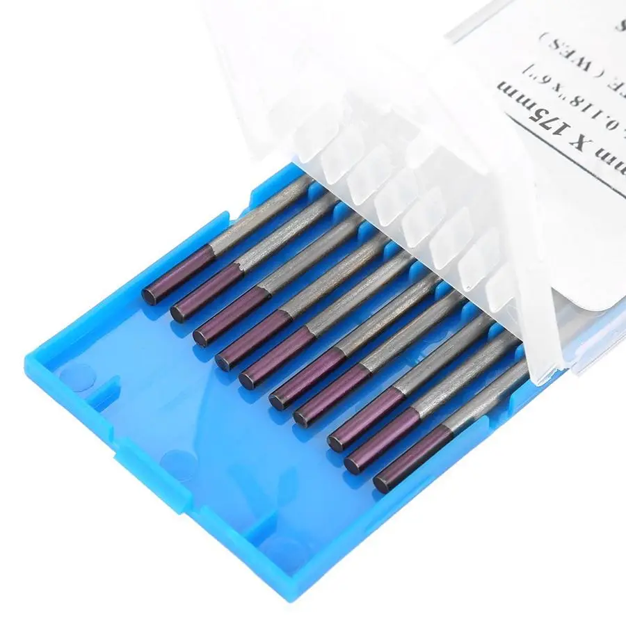 10 шт./кор. фиолетовые композитные Вольфрам электродная головка иглы TIG стержень