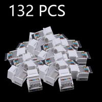 132pcs pacl tool free cat5e utp network module rj45 connector information socket computer outlet cable adapter keystone jack