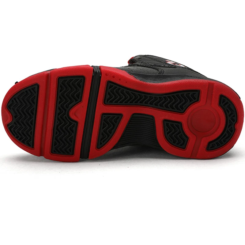 Кроссовки детские кожаные на толстой подошве брендовые баскетбольные кеды