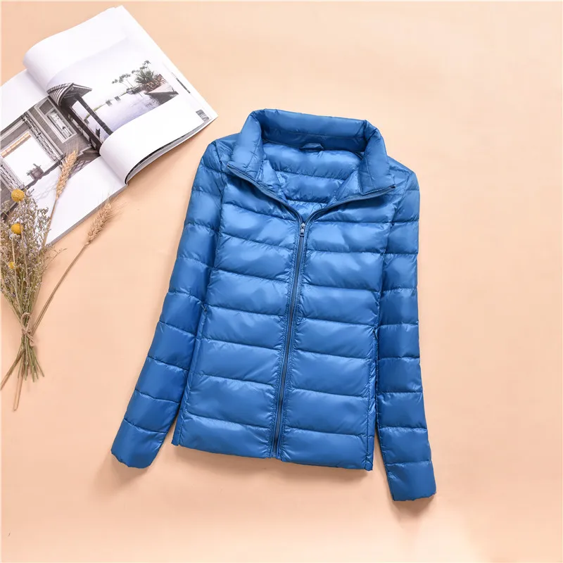 

Autumn Winter Women's Jacket Female Ultra Thin Windproof Womens Packable Duck Fur Down Outwear Warm Coat Plus Size Parkas