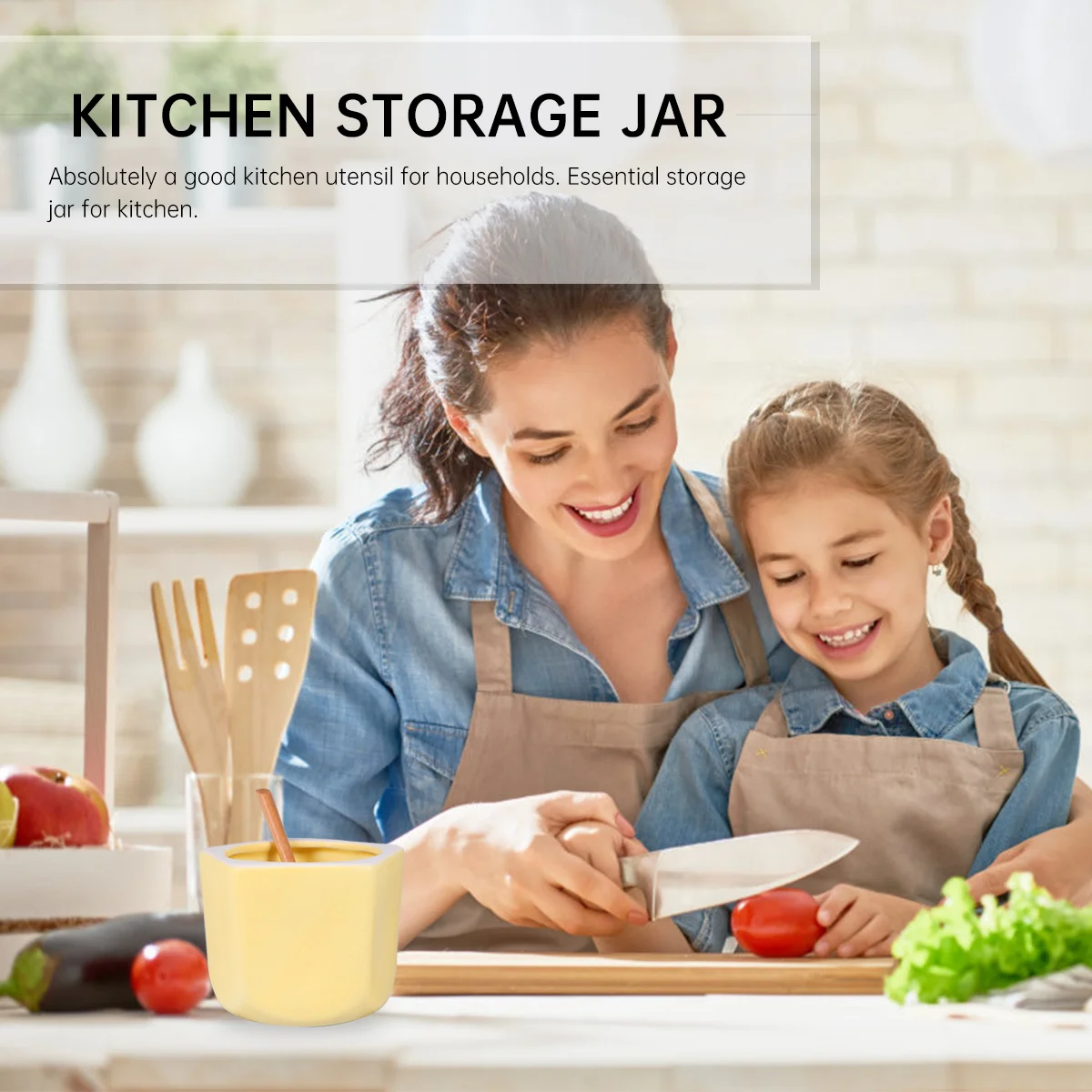 

Multifunctional Seasoning Jar Durable Salt Containers for Home (Yellow)